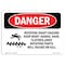Signmission OSHA Danger Sign, 10" Height, 14" Width, Aluminum, Rotating Shaft Hazard Keep Body, Landscape OS-DS-A-1014-L-2445 - alternate 1